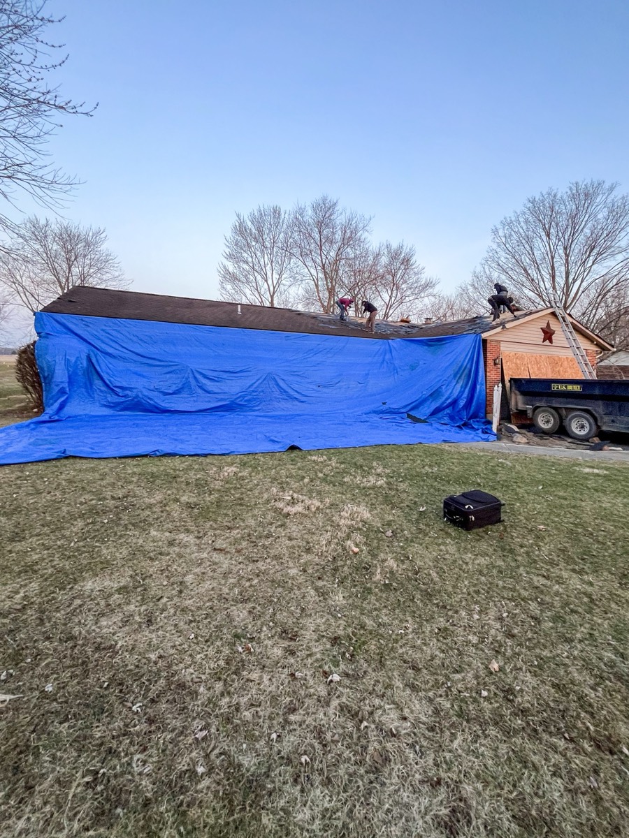 Roof replacement project in Liberty Township