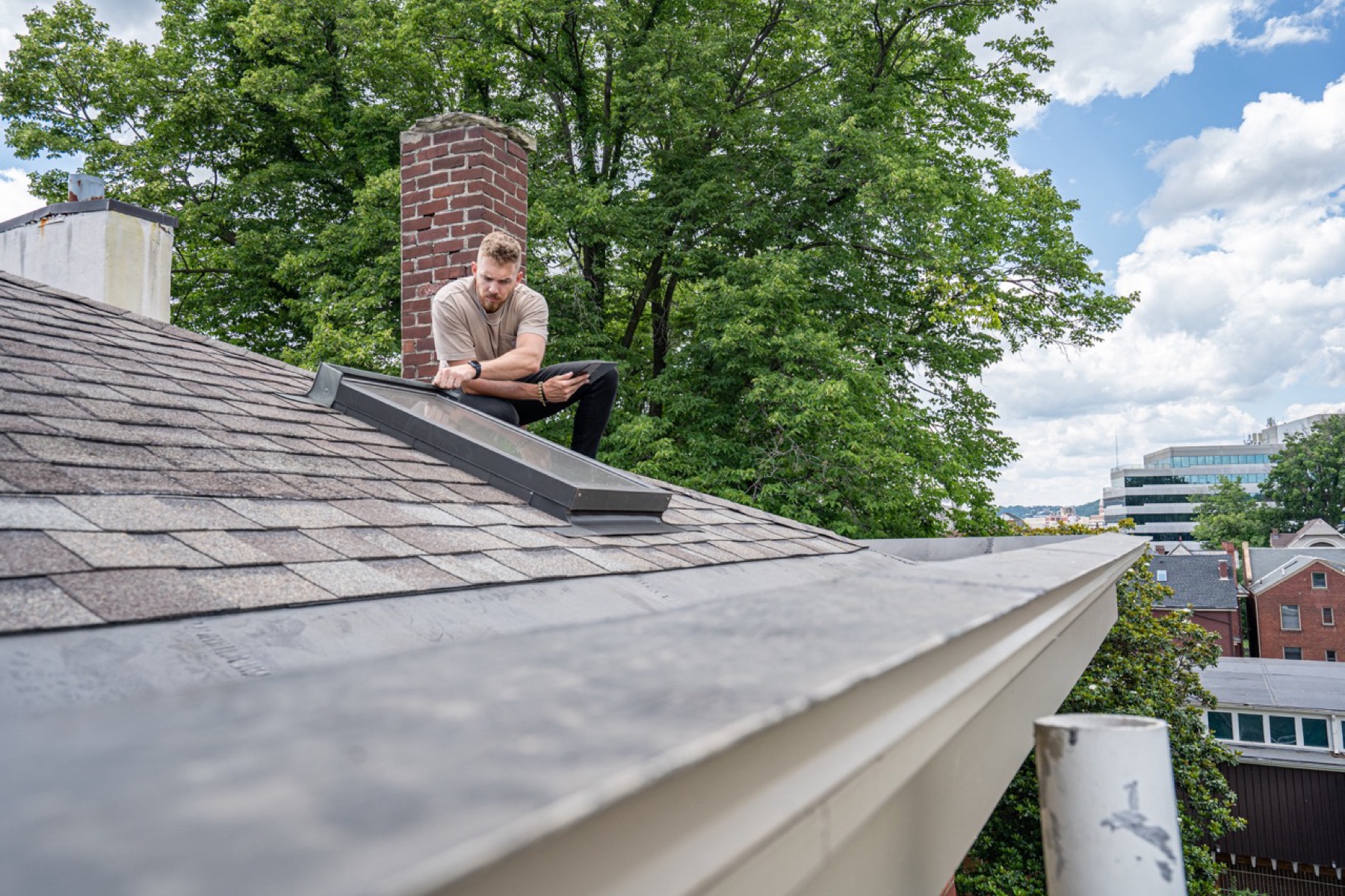 Liberty Township Roofing crew at work in Evendale, OH