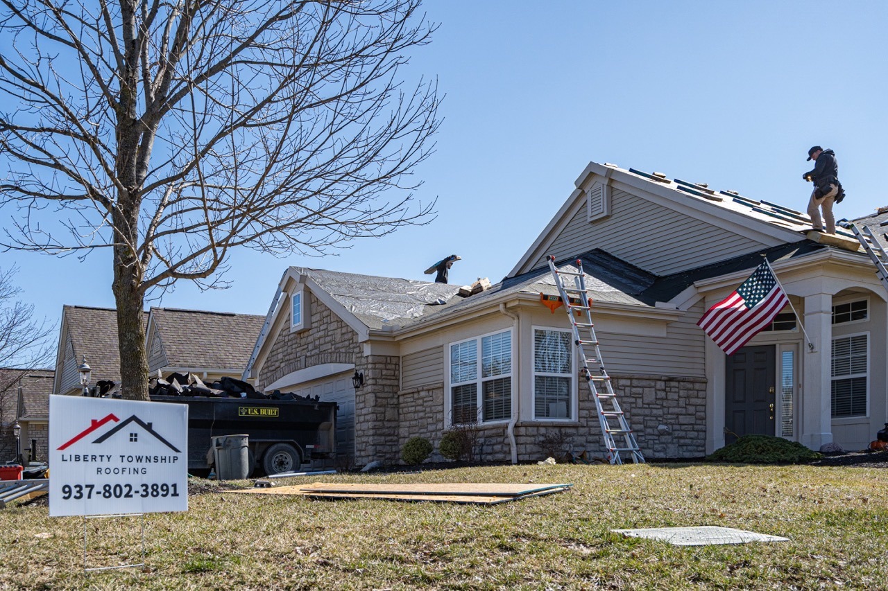 Liberty Township Roofing crew at work in Princeton, OH