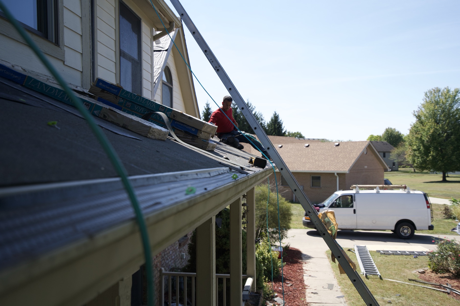 Liberty Township Roofing crew on a roofing project in Blue Ash, OH