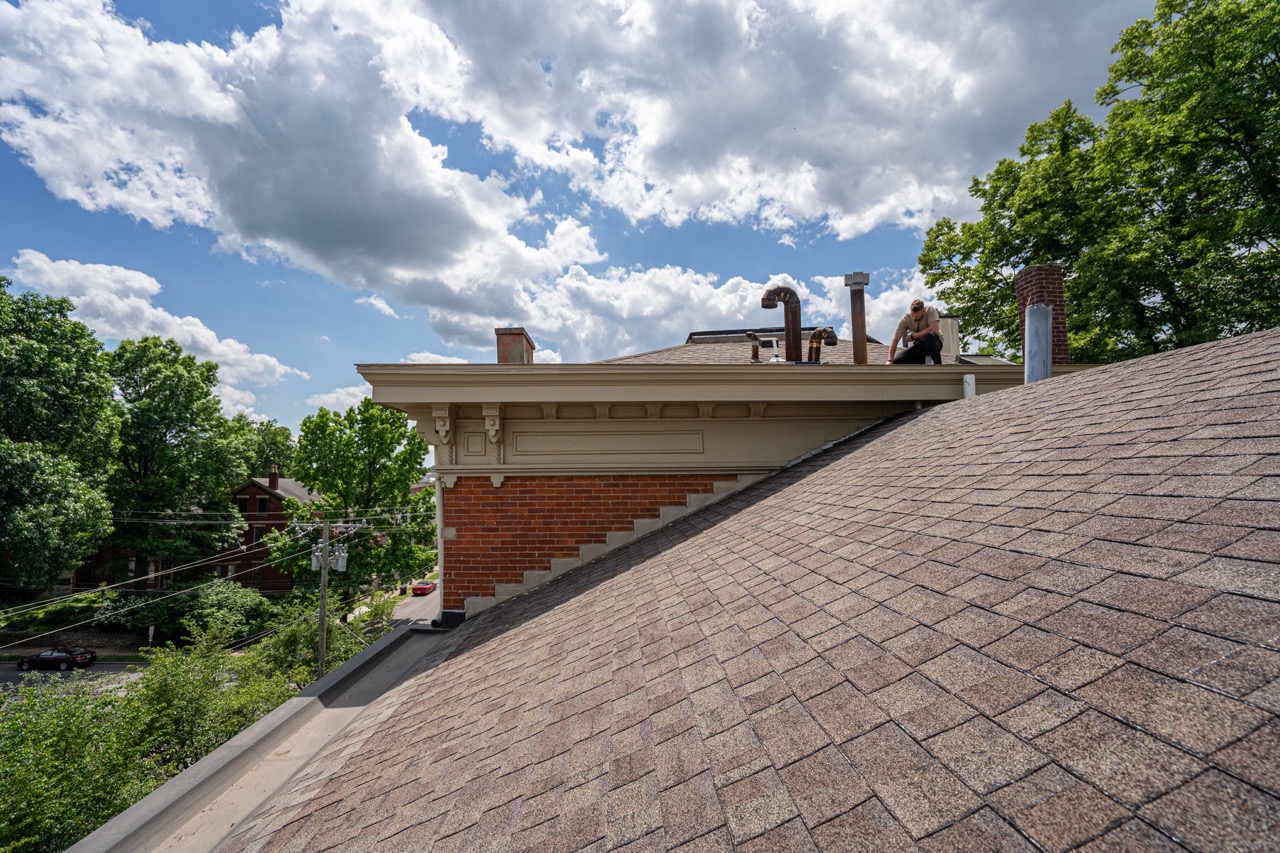 Liberty Township Roofing crew on a roofing project in Cincinnati, OH
