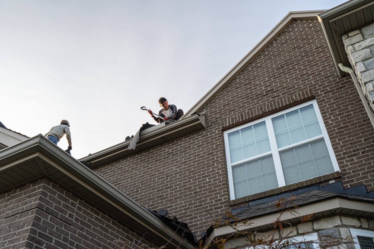 Liberty Township Roofing crew on a roofing project in Liberty Township, OH