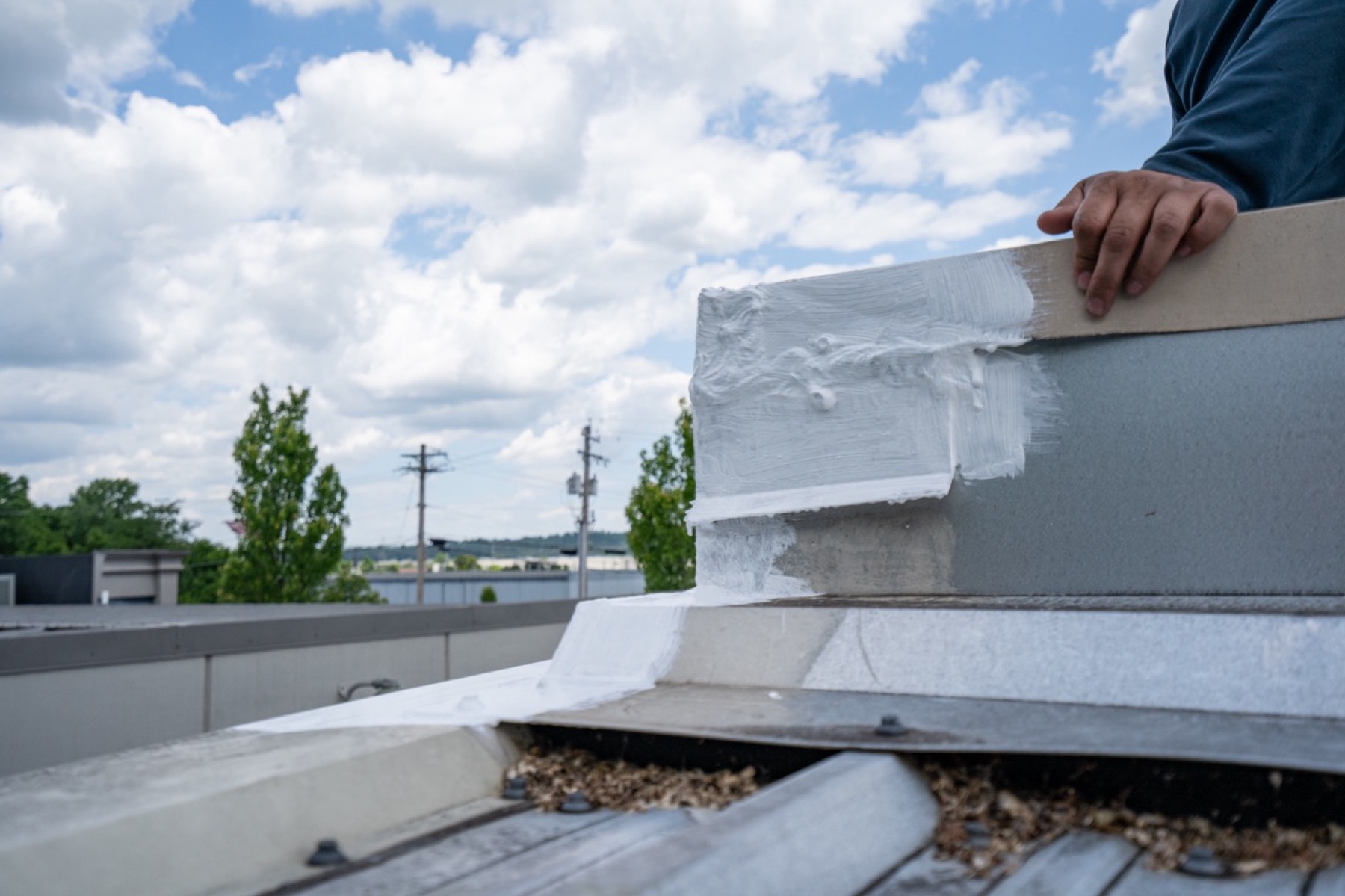Liberty Township Roofing crew on a roofing project in Sharonville, OH