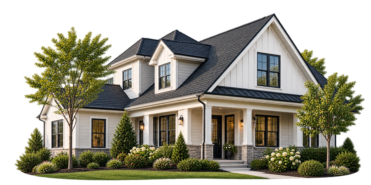 Illustration of a custom home
