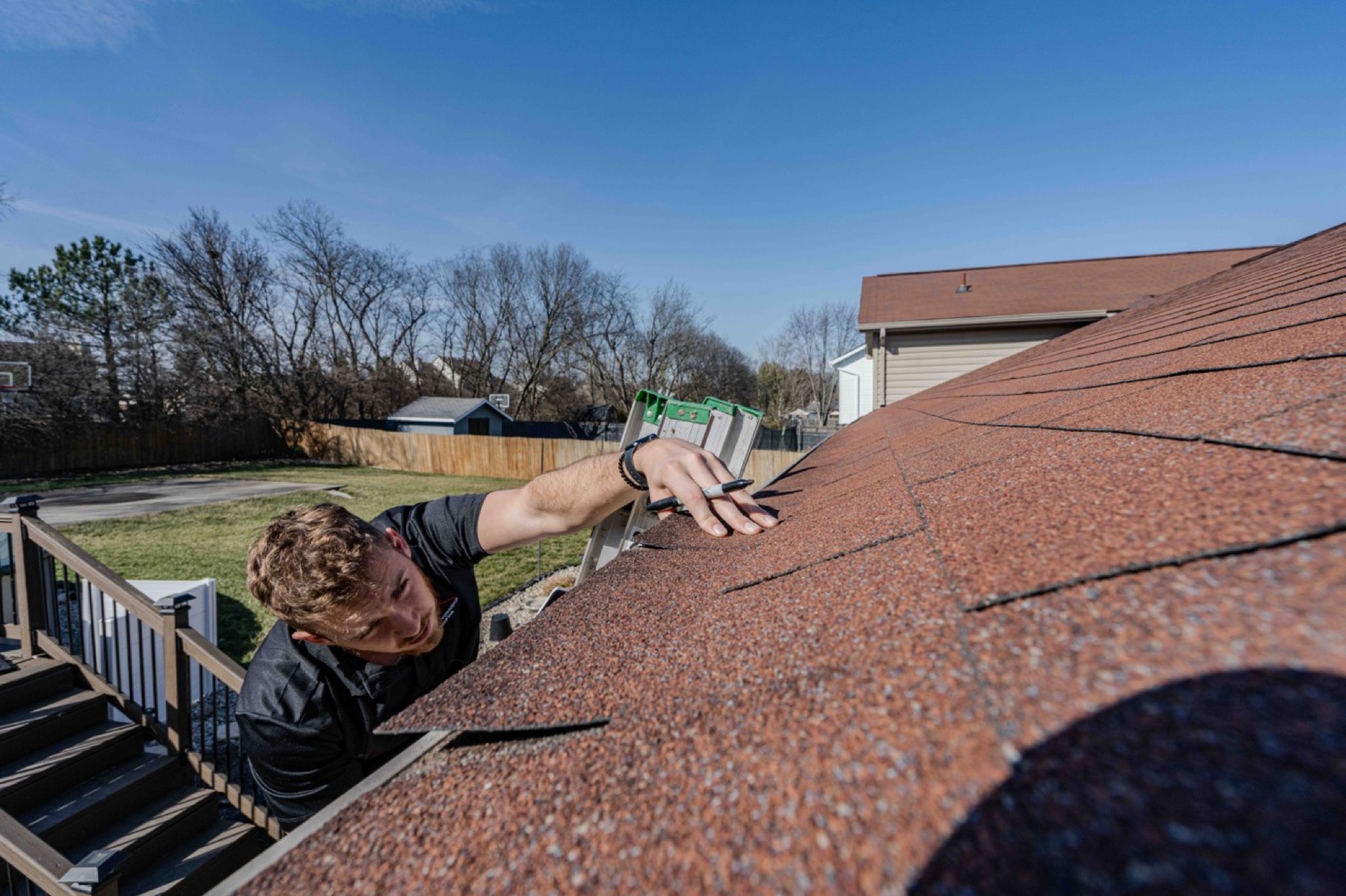 Liberty Township Roofing crew at work