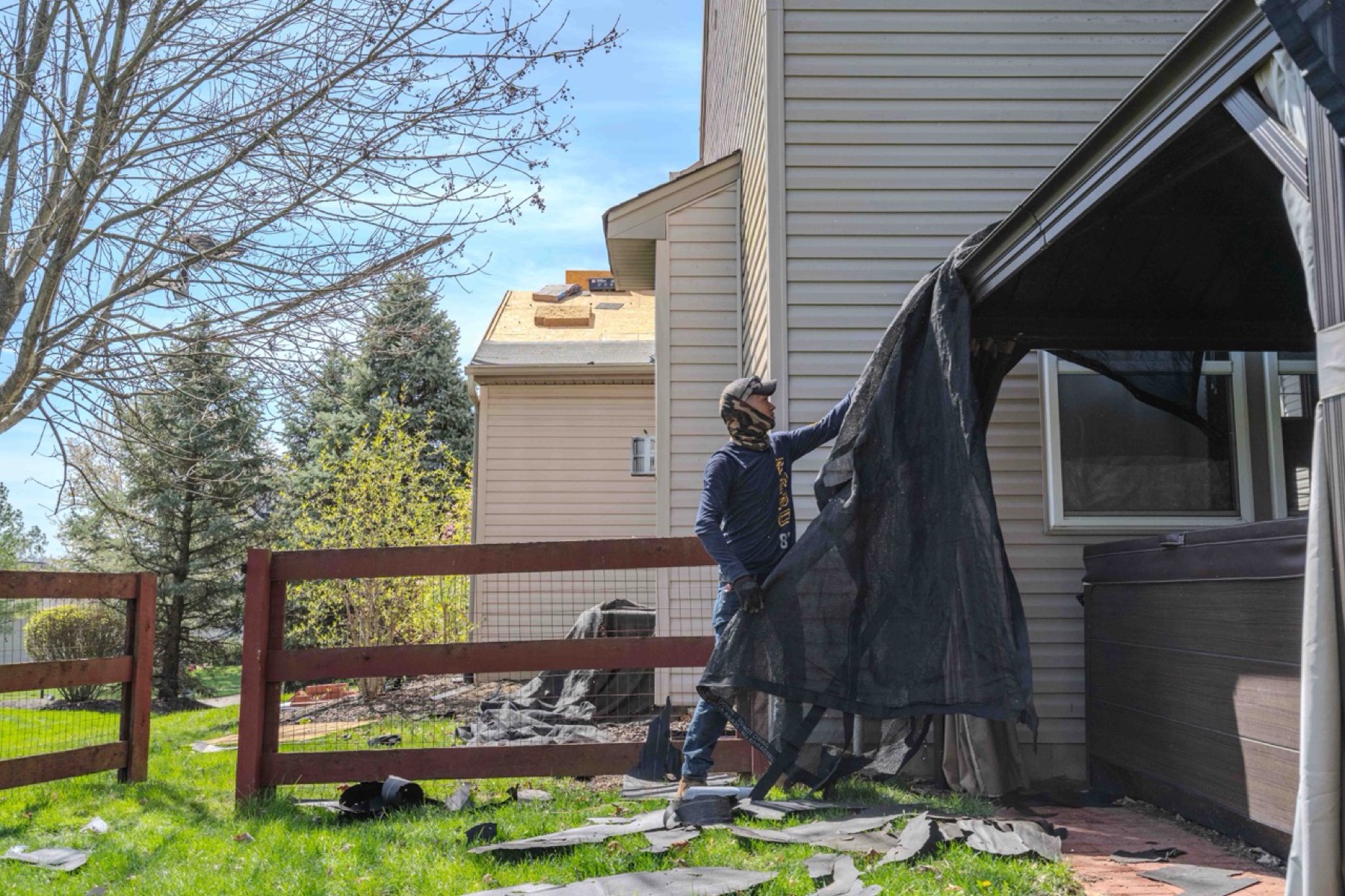 Liberty Township Roofing crew at work
