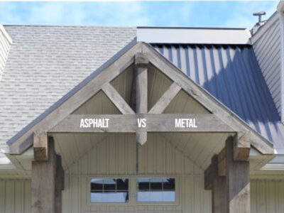 roof with both asphalt and metal shingle